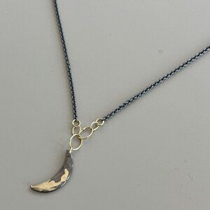 Sarah McGuire Gilded Crescent Moon Pendant Necklace